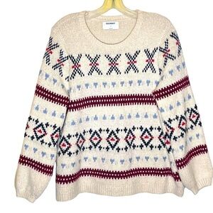 Old Navy Fair Isle Sweater Winter Warm Christmas Women’s M